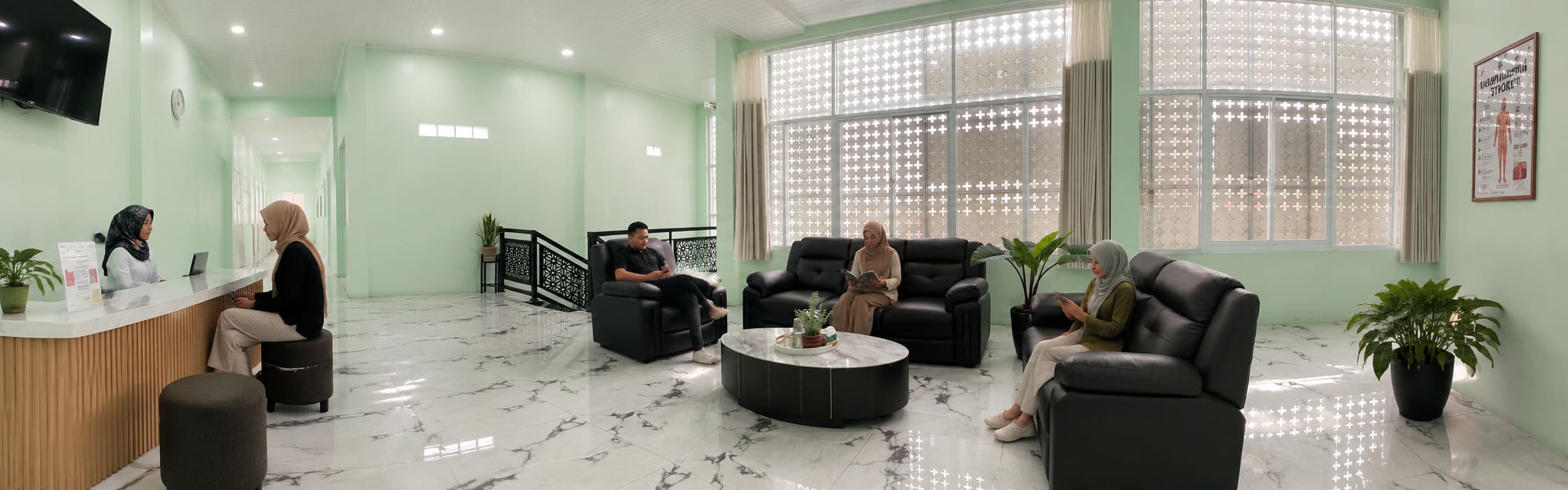 Suasana klinik RSAM dan pasien stroke