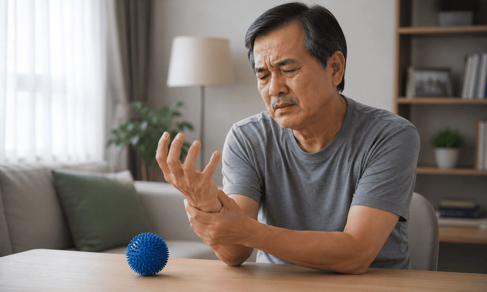 Pasien stroke sulit menggenggam